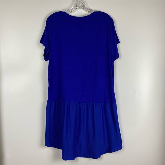 Dolan Anthropologie Cobalt Blue Tshirt Dress Hi Lo Womens Size Large - Picture 8 of 11